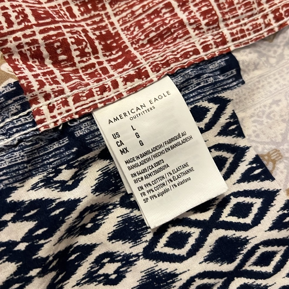 American Eagle Patchwork Shirt - image 7